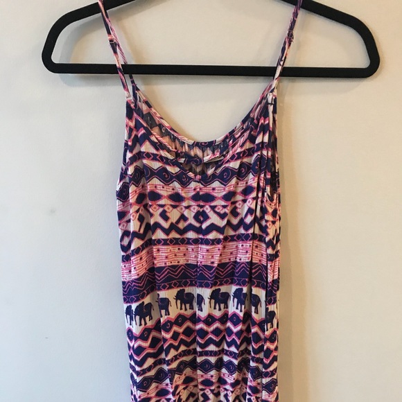 Pink and blue elephant dress/ cover up - Picture 2 of 4